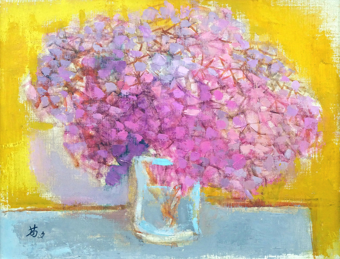 今田敬一「フロックス」油絵・F6号 作品全体画像