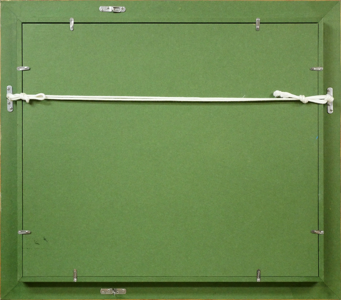 近藤博史「道庁」油絵・F8号 額縁裏側画像