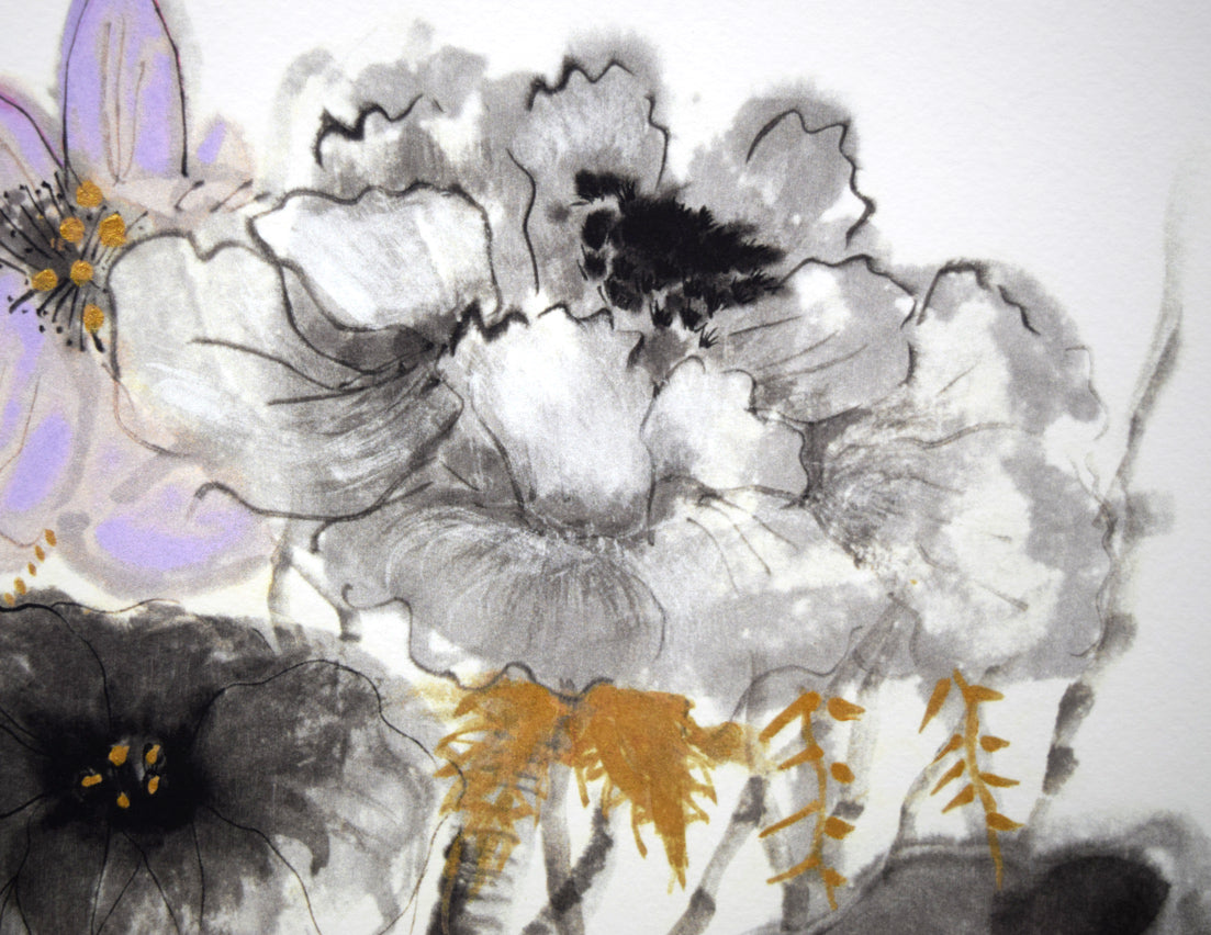 小篠弘子(コシノヒロコ)「花」版画 拡大画像2