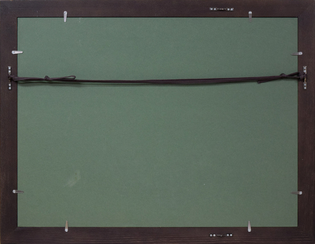 小篠弘子(コシノヒロコ)「花」版画 額縁裏側画像