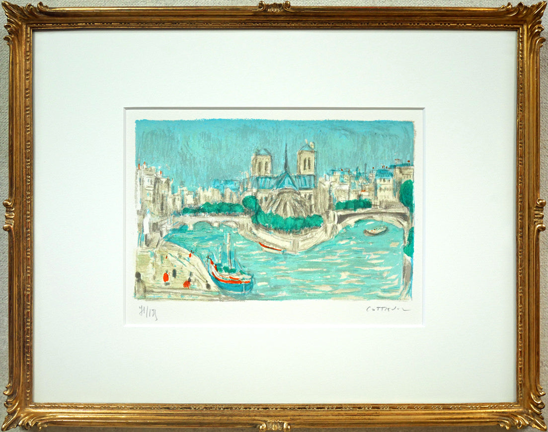 アンドレ コタボ(Andre COTTAVOZ)「ノートルダム大聖堂(パリ)」リトグラフ