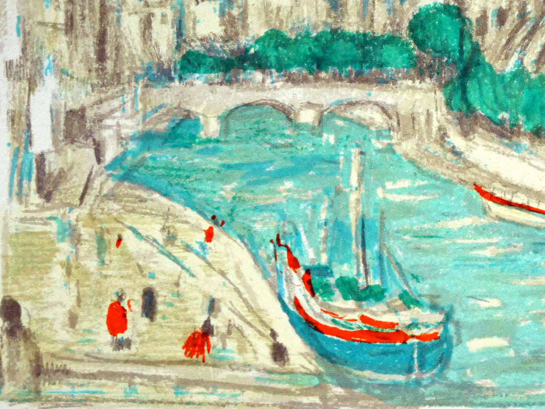 アンドレ コタボ(Andre COTTAVOZ)「ノートルダム大聖堂(パリ)」リトグラフ 拡大画像3