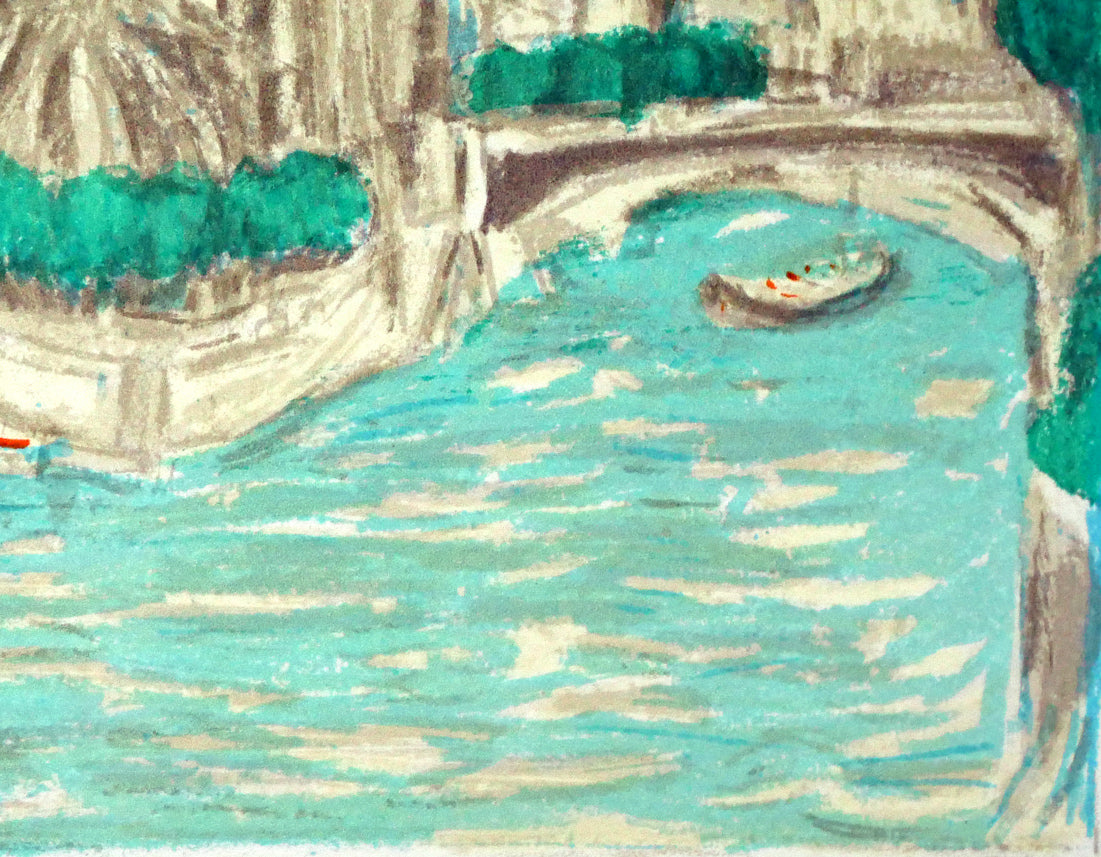 アンドレ コタボ(Andre COTTAVOZ)「ノートルダム大聖堂(パリ)」リトグラフ 拡大画像4