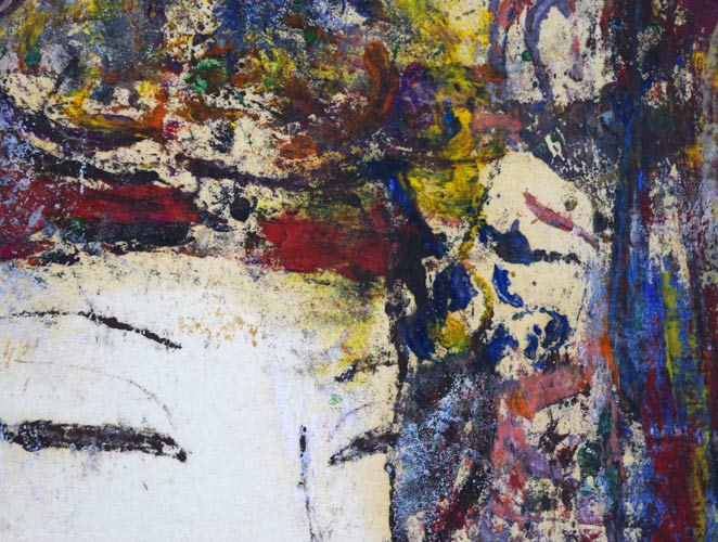 孔柏基(KONG Baiji)「王女」パネルに貼付した紙に油彩・F6号 拡大画像4