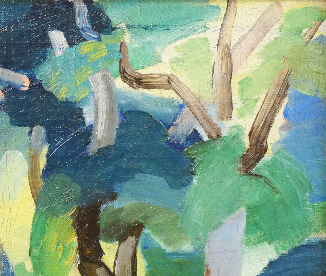 小山昇「風景」油絵・F6号 拡大画像2