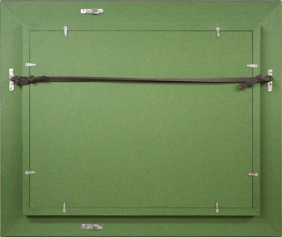 小山昇「風景」油絵・F6号 額縁裏側画像