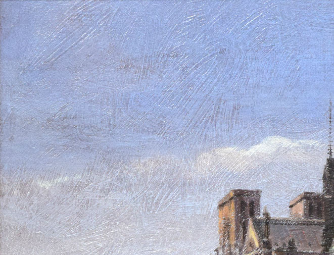 久保博孝「ノートルダム寺院(パリ)」油絵・F4号 拡大画像1