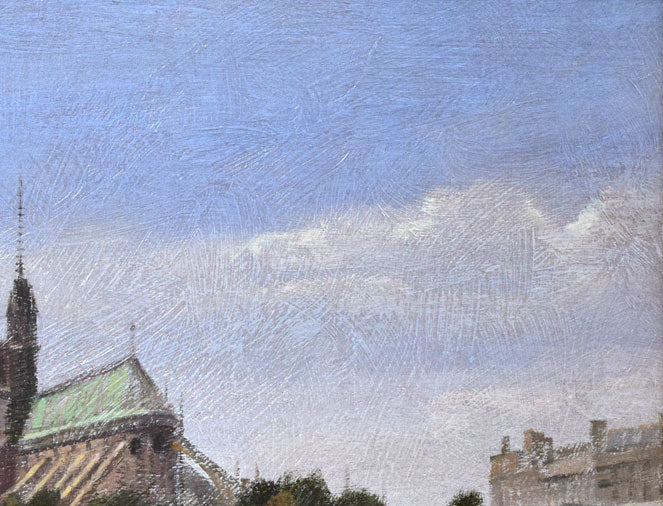 久保博孝「ノートルダム寺院(パリ)」油絵・F4号 拡大画像2