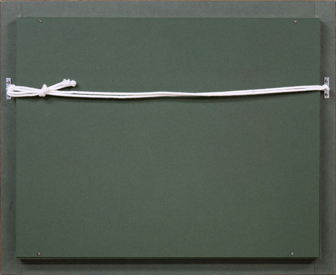 久保博孝「ノートルダム寺院(パリ)」油絵・F4号 額縁裏側画像