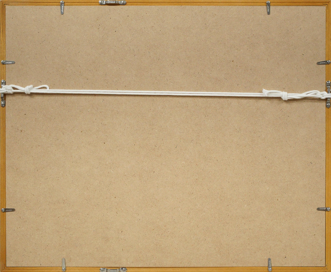 熊谷守一「茄子」木版画 額縁裏側画像