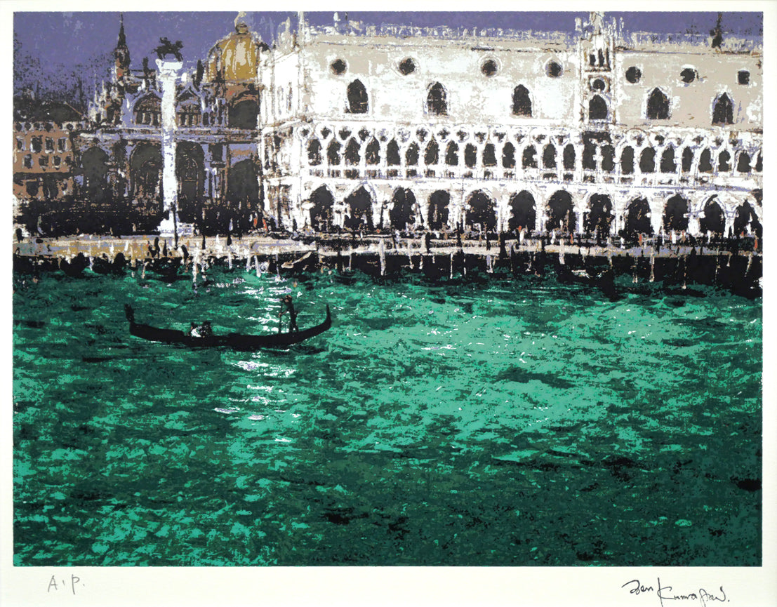 熊谷善正「ベネチア(イタリア)」シルクスクリーン版画 作品全体拡大画像