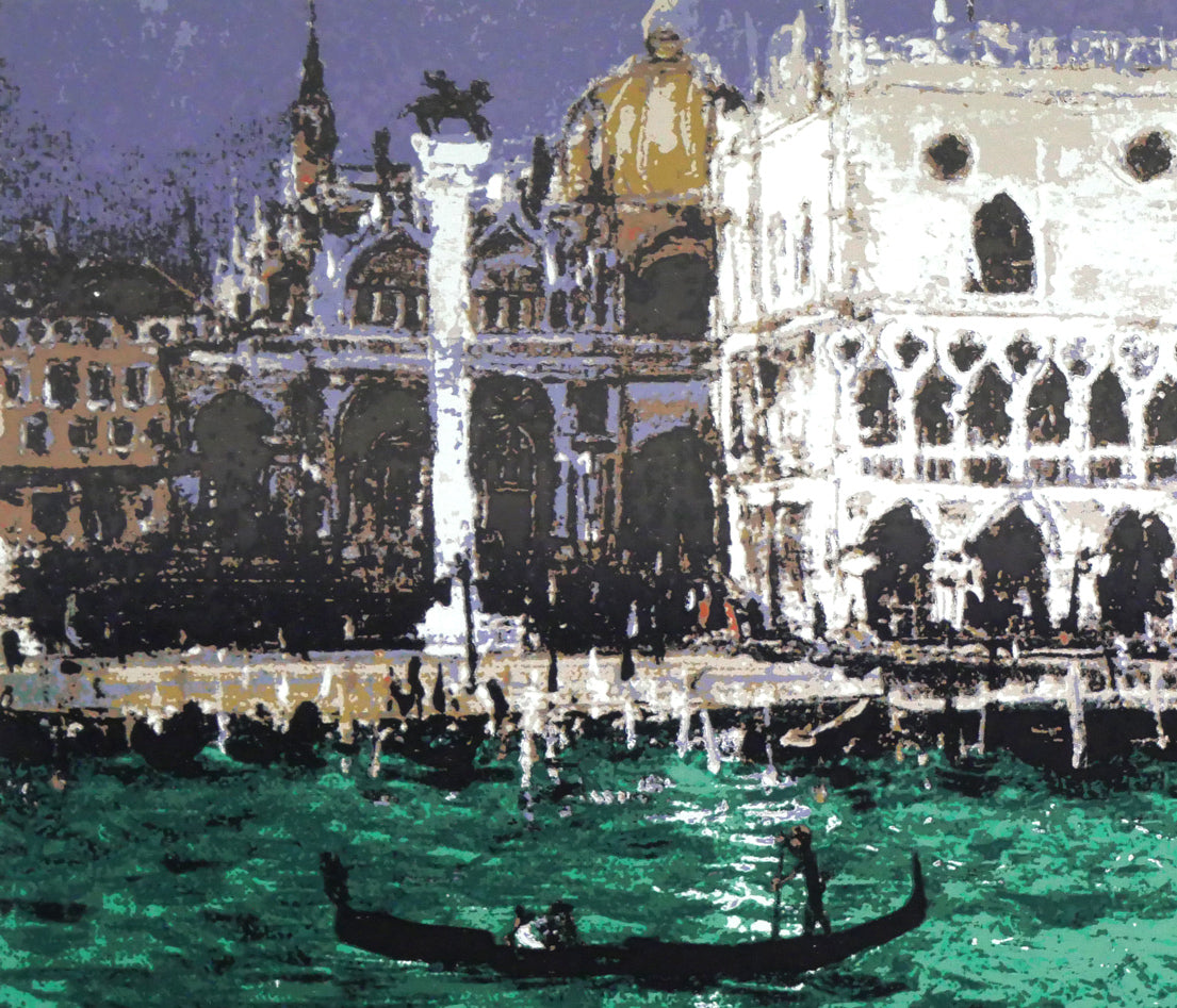 熊谷善正「ベネチア(イタリア)」シルクスクリーン版画 拡大画像1