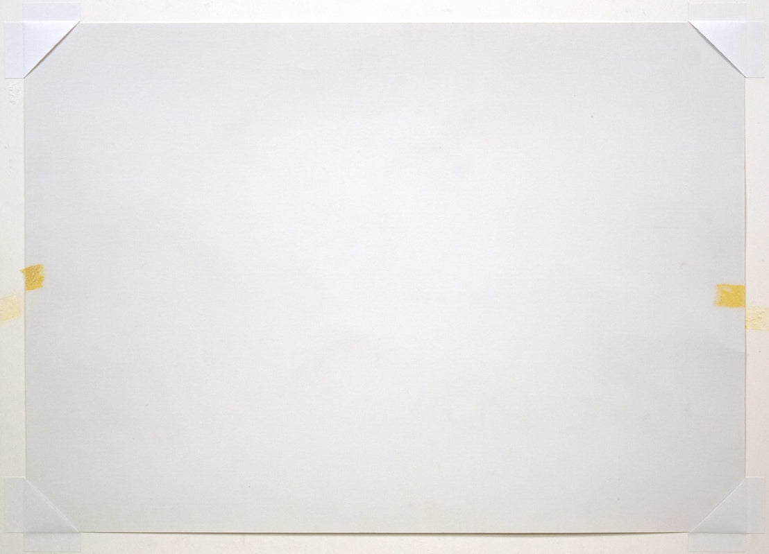 国松登「鳥の図」水彩画 作品裏側画像