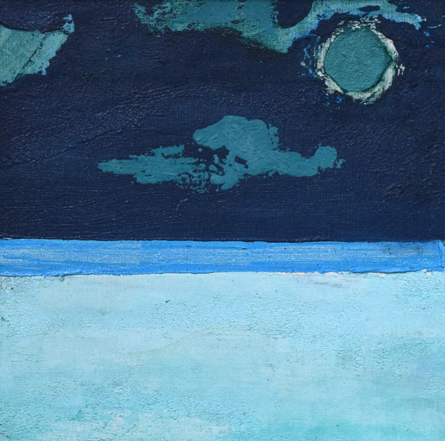 国松登「氷人」油絵・F10号 拡大画像1