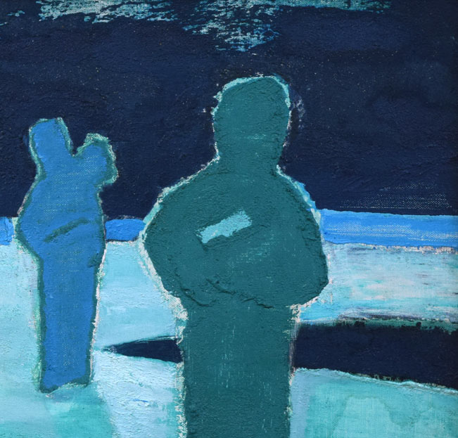 国松登「氷人」油絵・F10号 拡大画像2