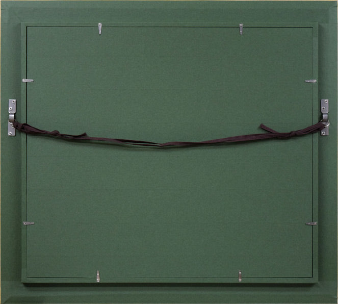 国松登「氷人」油絵・F10号 額縁裏側画像