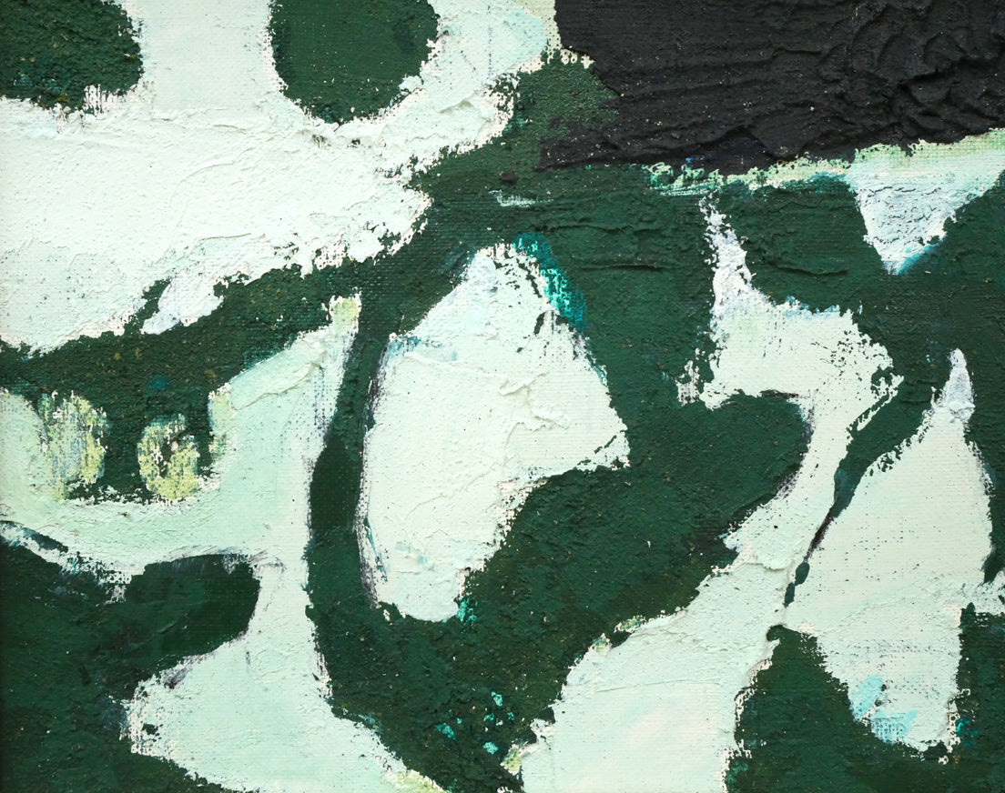 国松登「黒い魚」油絵・F6号 拡大画像3