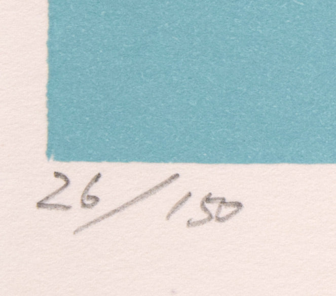 国武久巳「駒ヶ岳と小沼湖」シルクスクリーン版画 限定番号(ed,26/150)