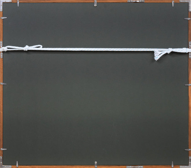 栗谷川健一「ラベンダーの丘」シルクスクリーン版画 額縁裏側画像