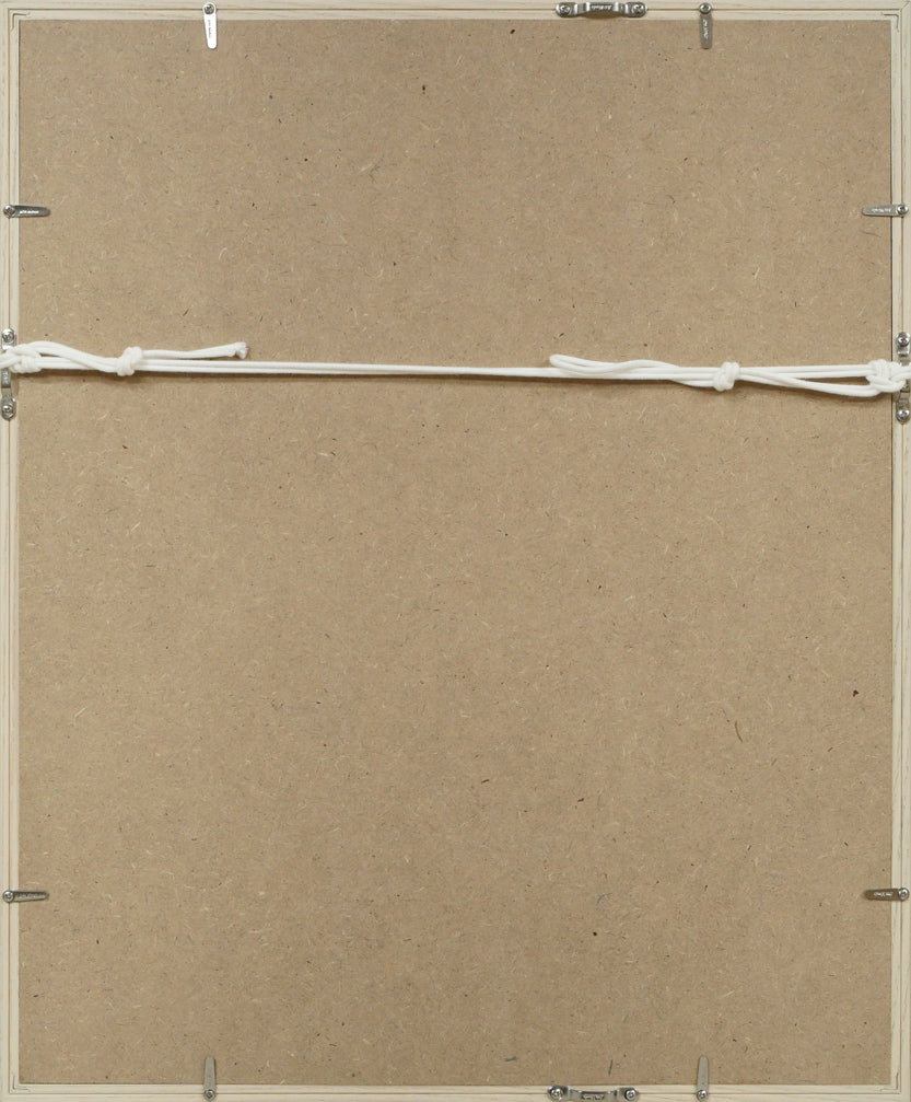 栗谷川健一「白鳥公園(涛沸湖)」シルクスクリーン版画 額縁裏側画像