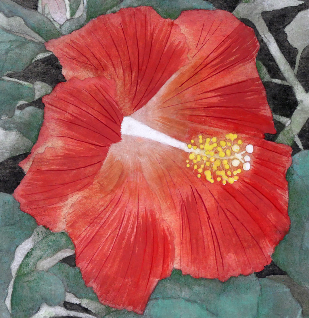 黒光茂明「ハイビスカス」日本画・SM 拡大画像5