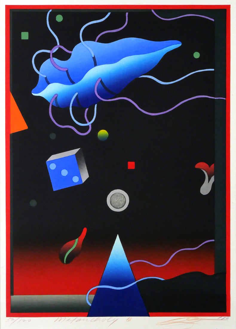 黒崎彰「Melancholy B」木版画 作品全体拡大画像