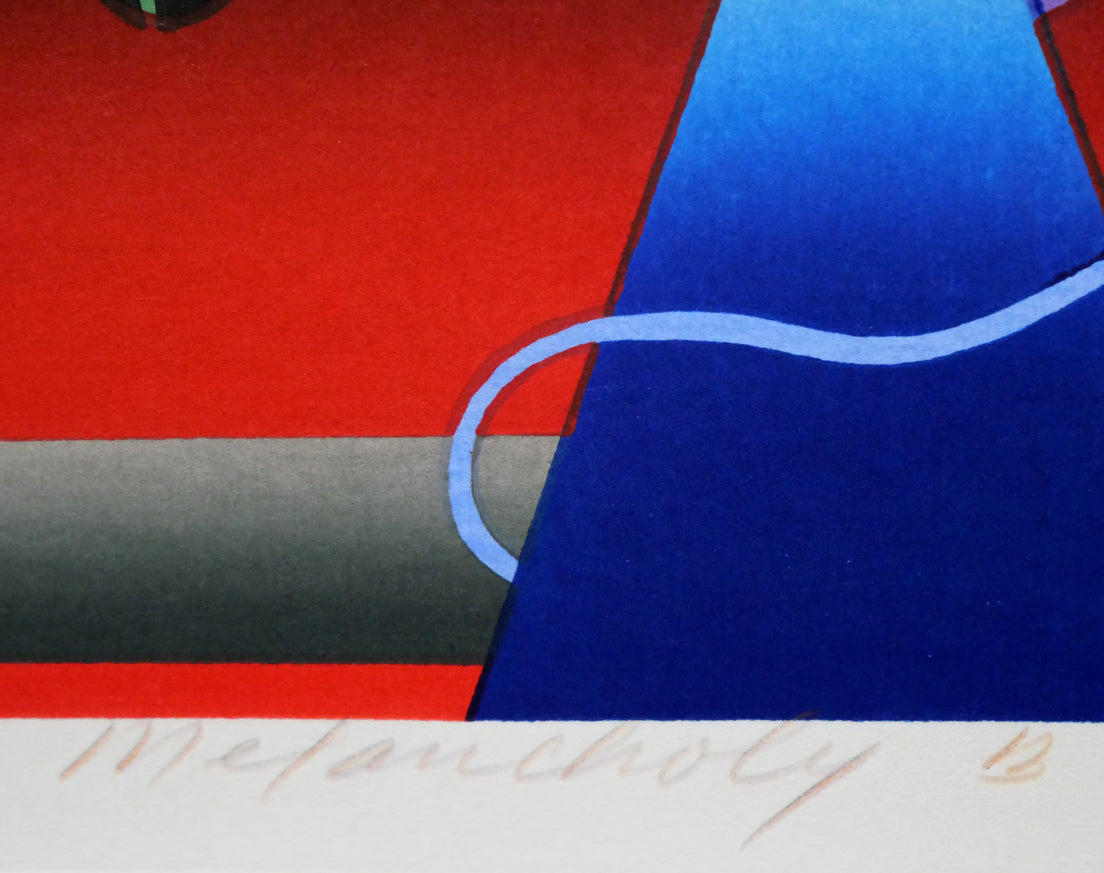 黒崎彰「Melancholy B」木版画 タイトル拡大画像