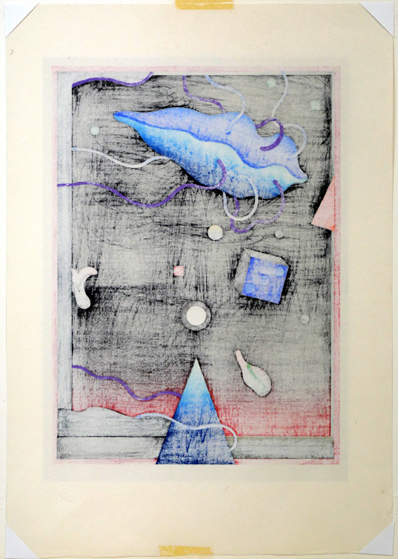 黒崎彰「Melancholy B」木版画 作品シート裏側画像