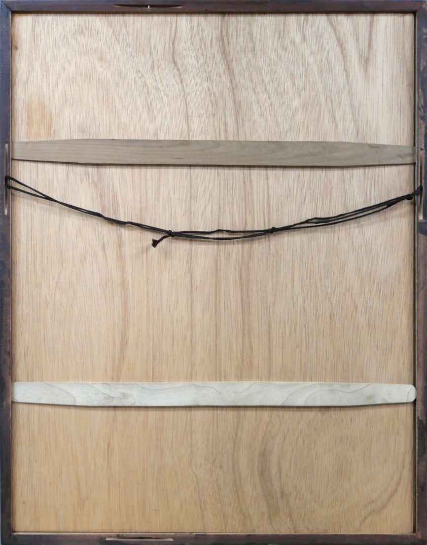 黒崎彰「Melancholy B」木版画 額縁裏側画像