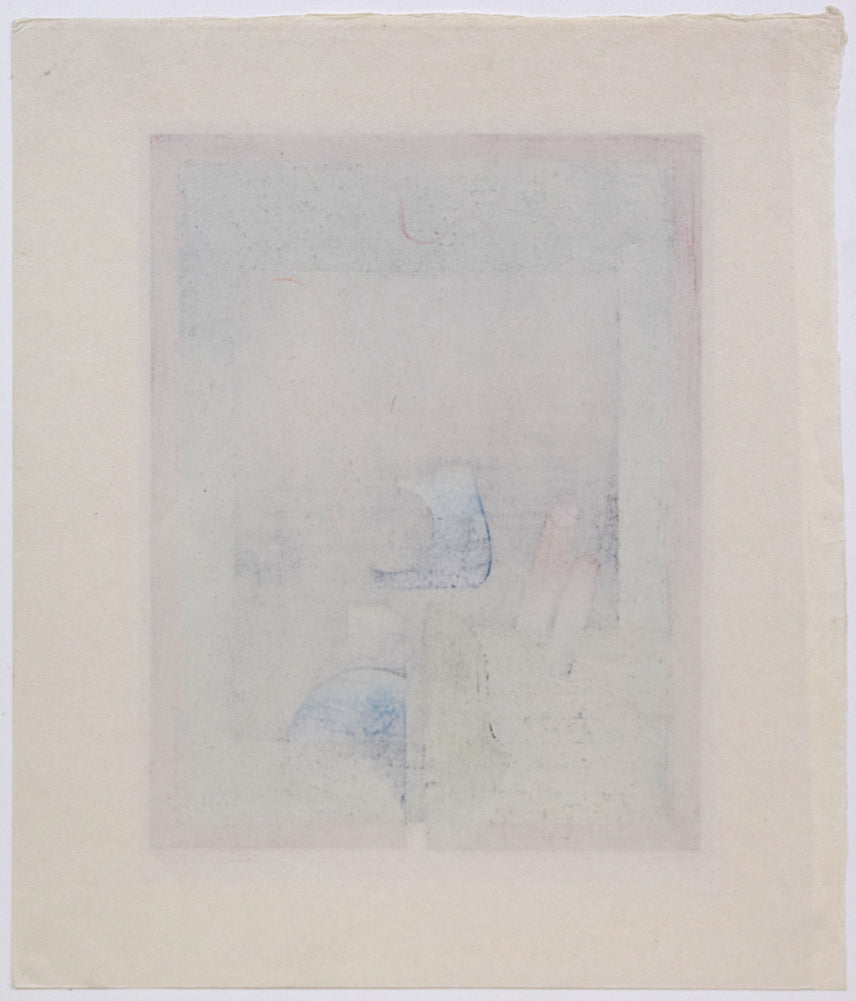 黒崎彰「人間と地球」木版画 作品シート裏側画像