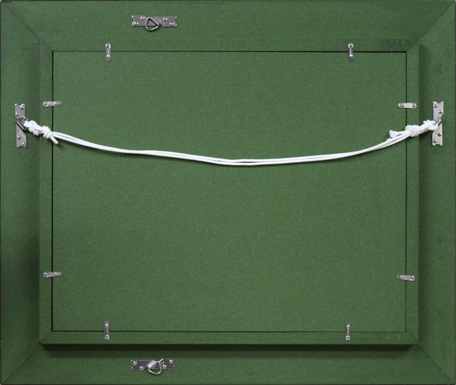 黒沢信男「曇日雪景」油絵・F6号 額縁裏側画像