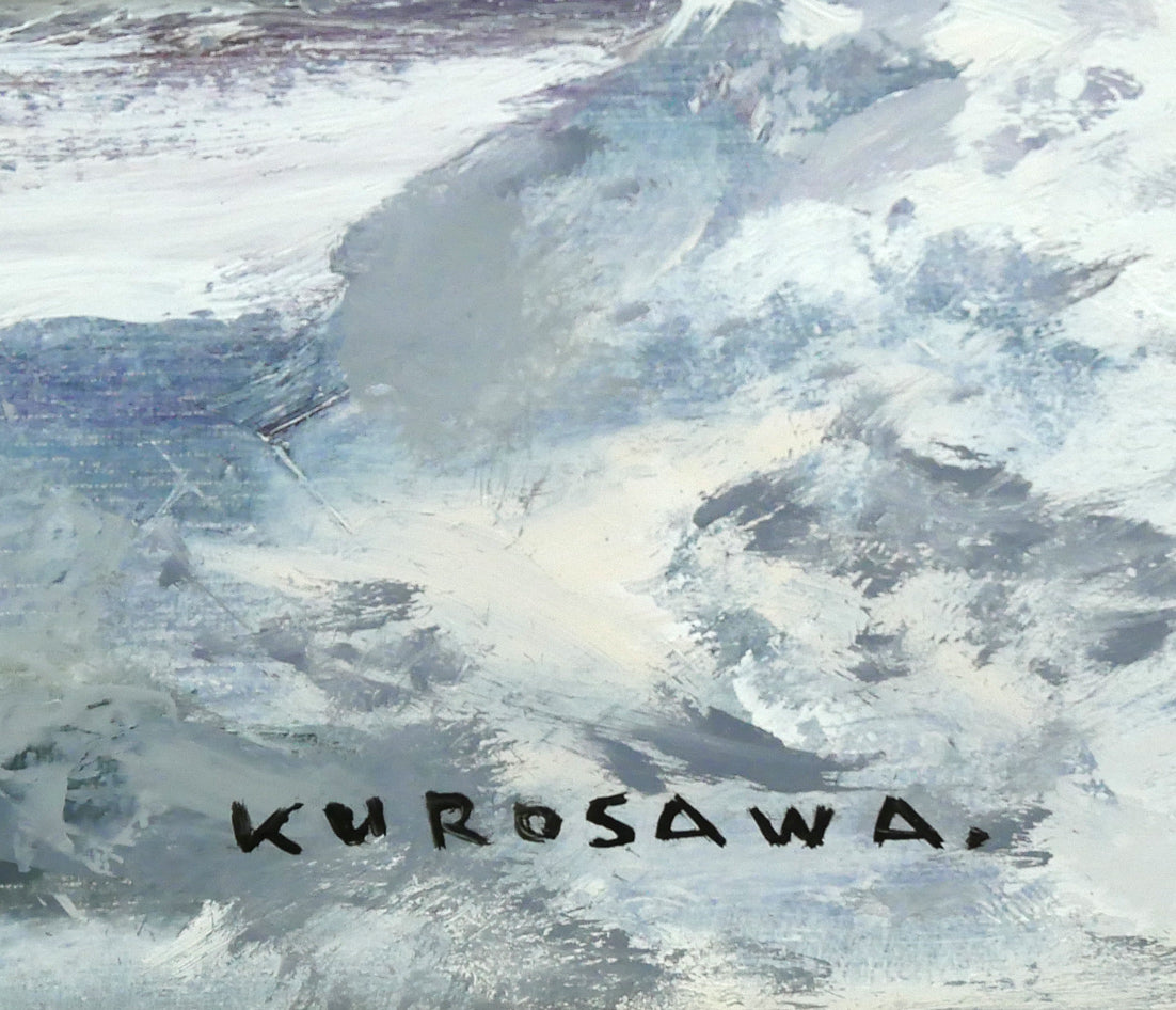 黒沢信男「冬陽(北海道庁)」油絵・F8号 作品全体拡大画像