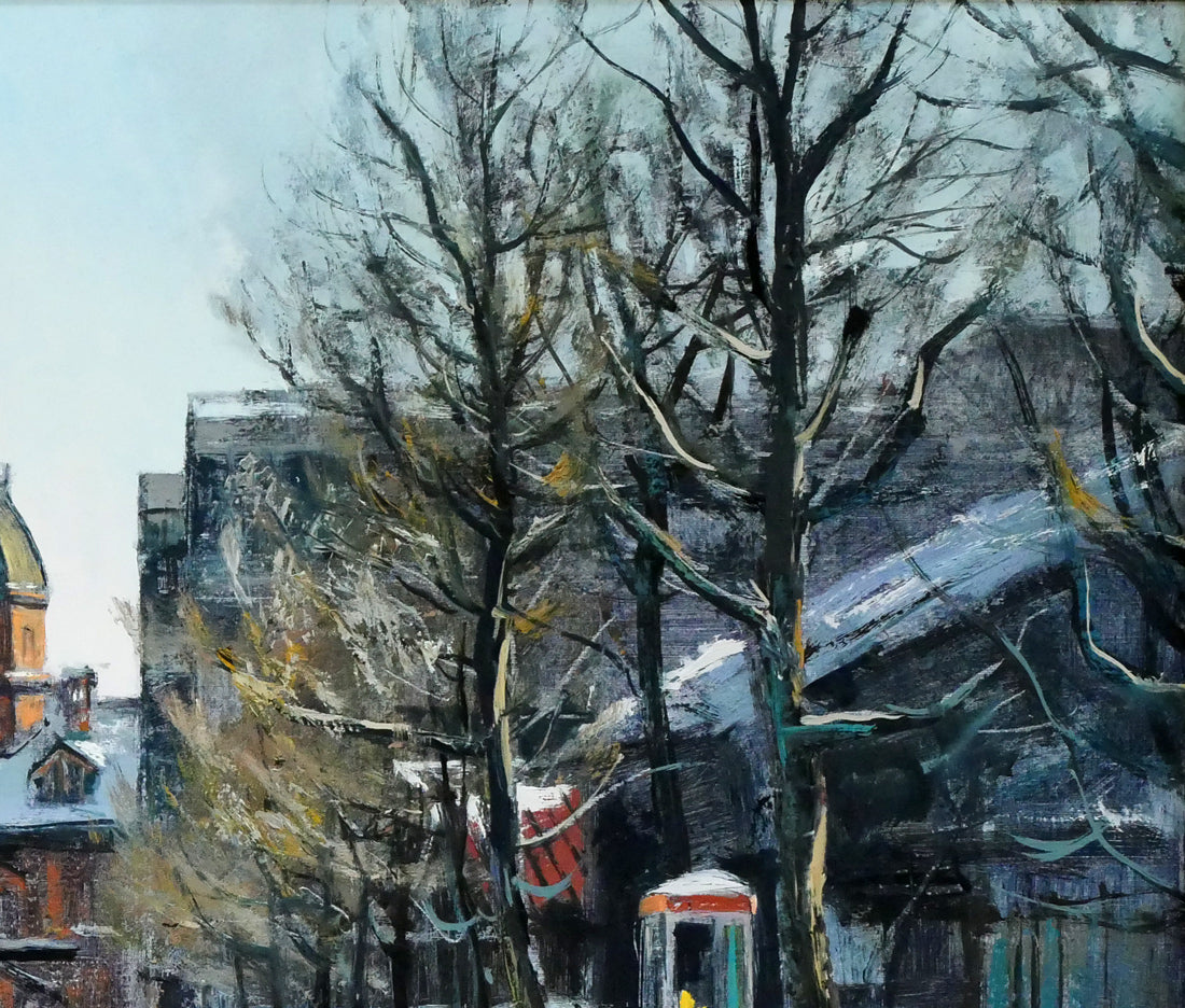 黒沢信男「冬陽(北海道庁)」油絵・F8号 拡大画像3