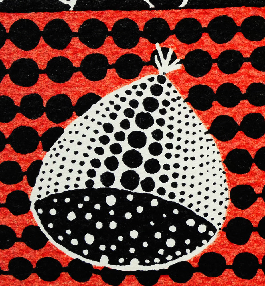 草間彌生「かぼちゃと果物」シルクスクリーン版画 拡大画像9