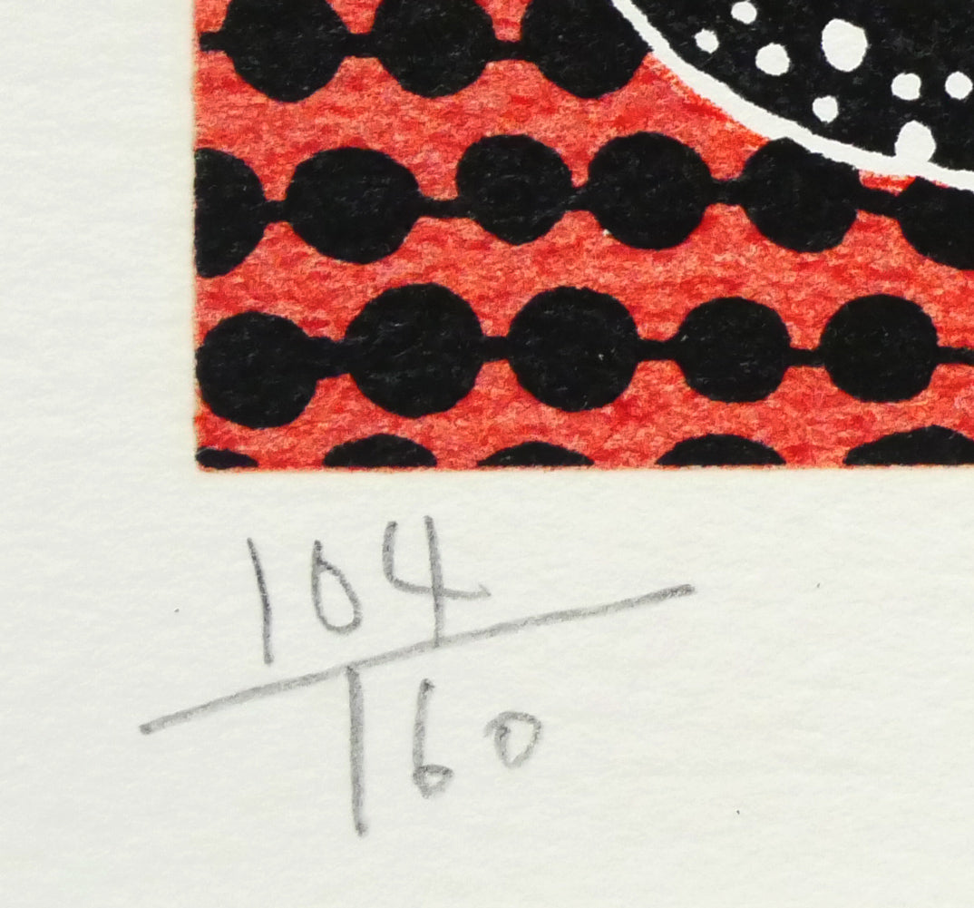 草間彌生「かぼちゃと果物」シルクスクリーン版画 限定番号(ed,104/160)