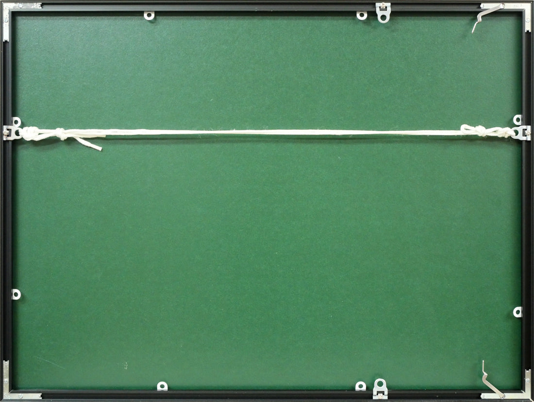 草間彌生「かぼちゃと果物」シルクスクリーン版画 額縁裏側画像