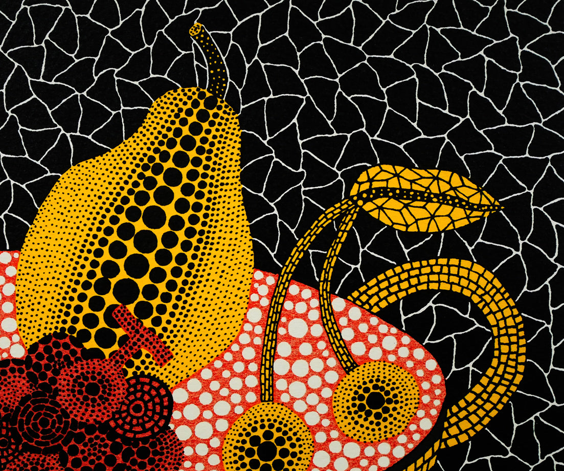 草間彌生「かぼちゃと果物」シルクスクリーン版画 拡大画像2