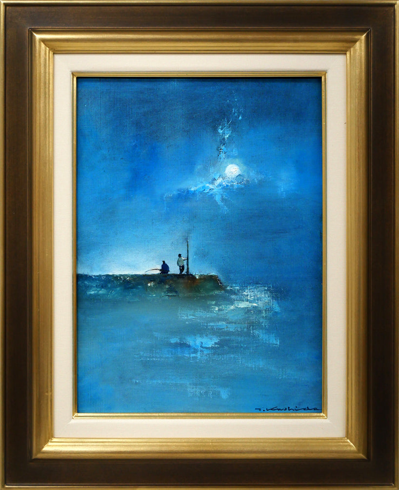 串田都美雄「語り」油絵・F4号