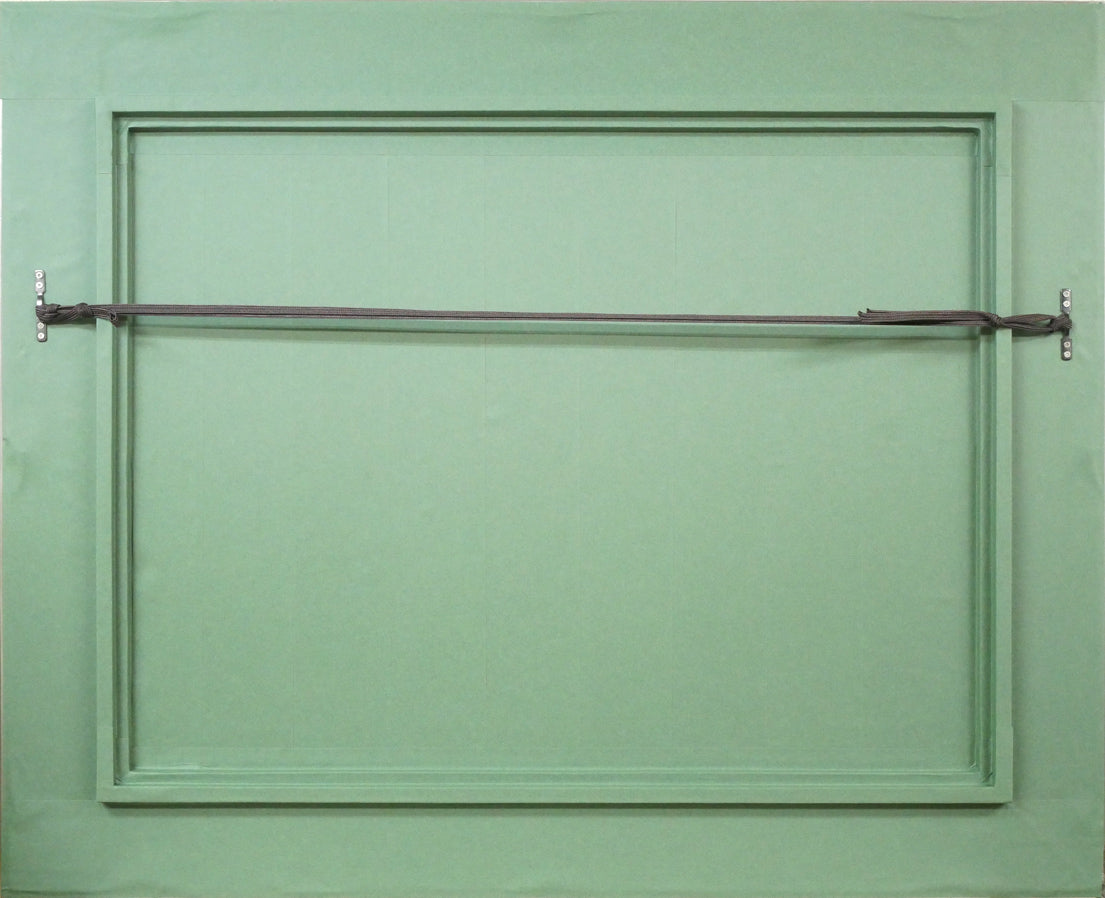 ルシアン クートー(Lucien COUTAUD)「海辺の三人の貴婦人」グワッシュ・12号 額縁裏側画像