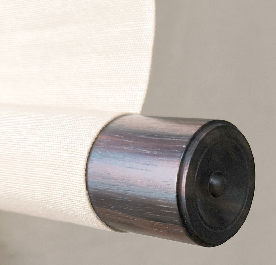 桑原翠邦(別号:魚目)「遠心」肉筆書紙本掛軸 軸先拡大画像2