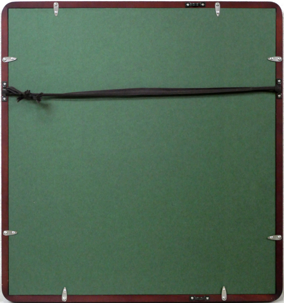 桑原翠邦(別号:魚目)「清風峻節」肉筆書額装 額縁裏側画像