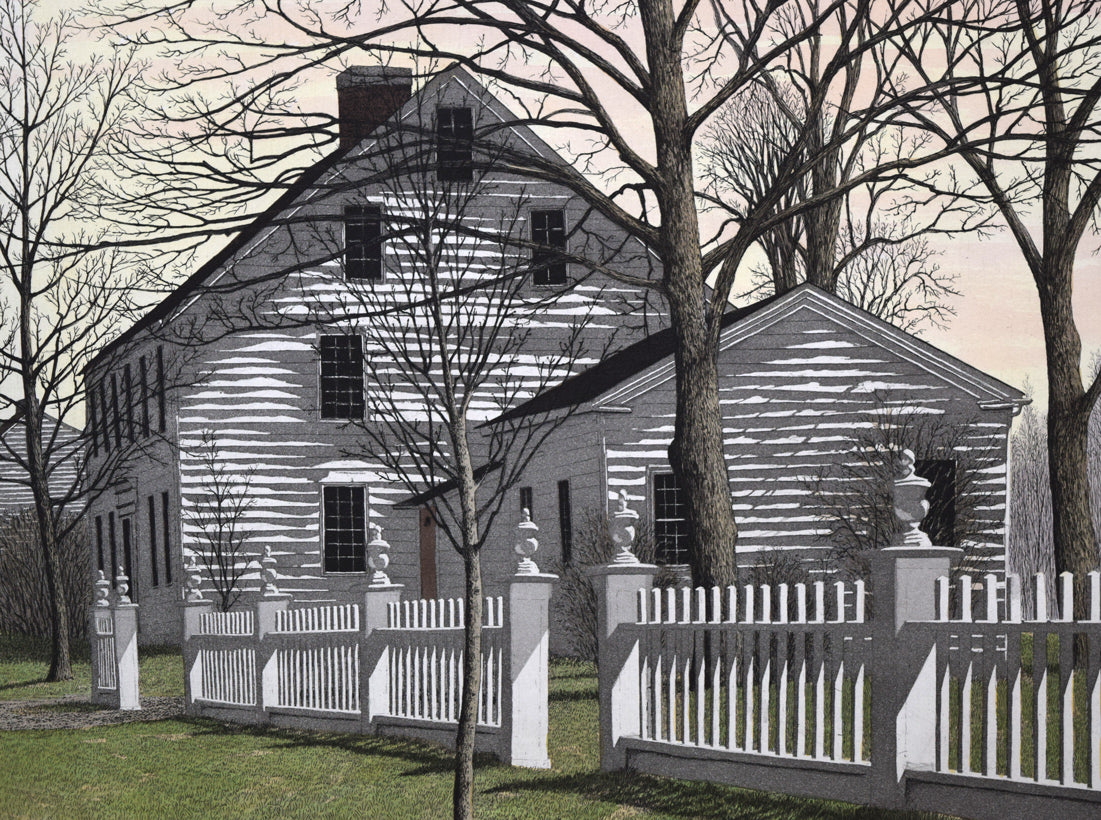 キャロル コレット (Carol COLLETTE)「White Fence」銅版画に手彩色 拡大画像5