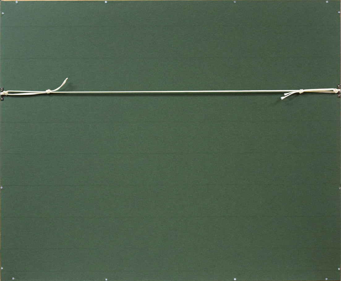 キャロル コレット (Carol COLLETTE)「White Fence」銅版画に手彩色 額縁裏側画像