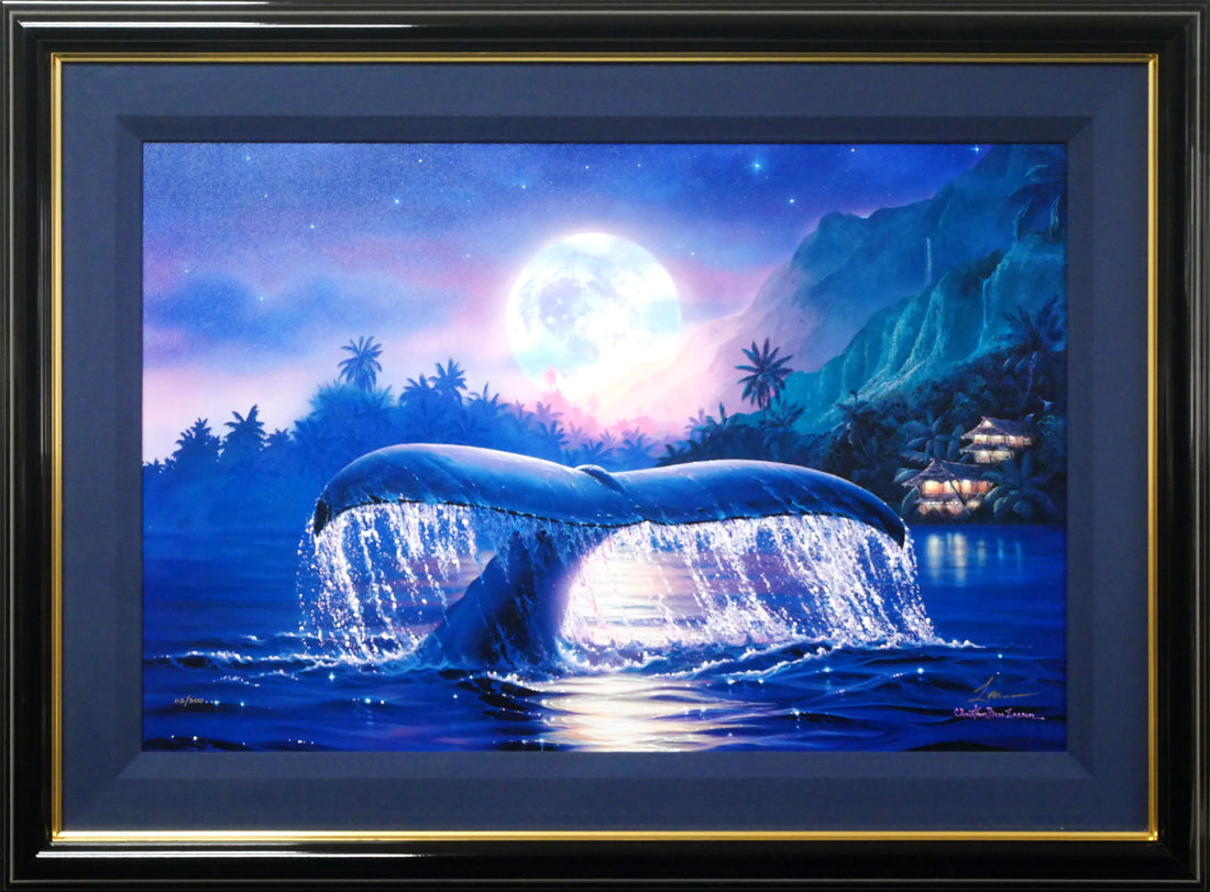 クリスチャン ラッセン(Christian Lassen)「エンシャントミステリー」キャンバスにミクスドメディア版画・手彩色