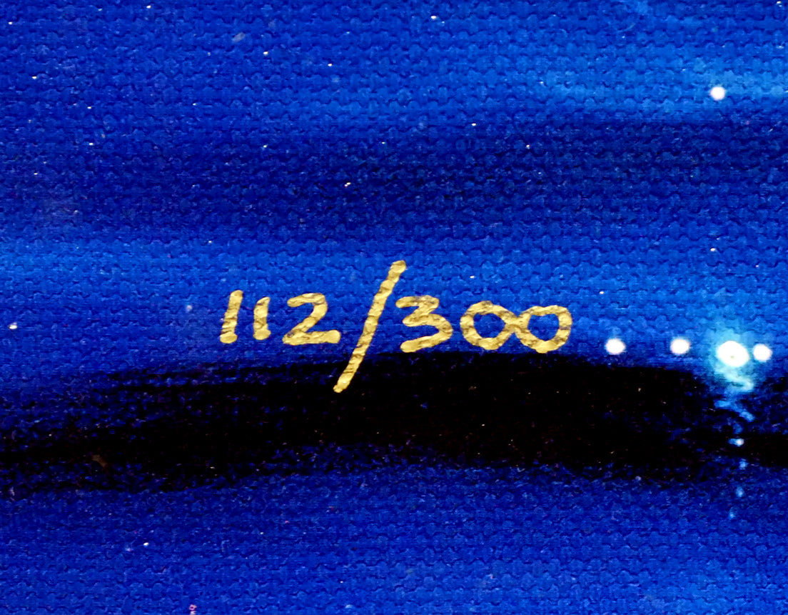 クリスチャン ラッセン(Christian Lassen)「エンシャントミステリー」キャンバスにミクスドメディア版画・手彩色 限定番号(ed,112/300)