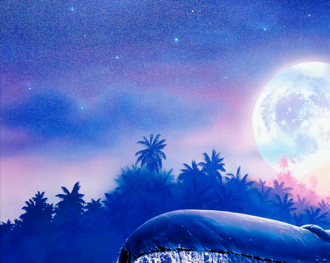 クリスチャン ラッセン(Christian Lassen)「エンシャントミステリー」キャンバスにミクスドメディア版画・手彩色 拡大画像1