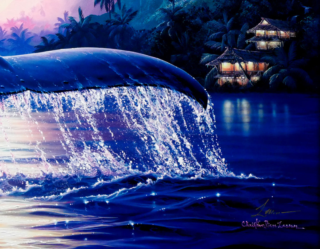 クリスチャン ラッセン(Christian Lassen)「エンシャントミステリー」キャンバスにミクスドメディア版画・手彩色 拡大画像5