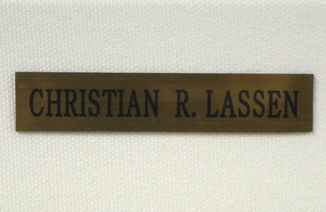 クリスチャン ラッセン(Christian Lassen)「ラハイナハーバーショア(クアドラドーン)S」ミクスドメディア版画 額装プレート画像