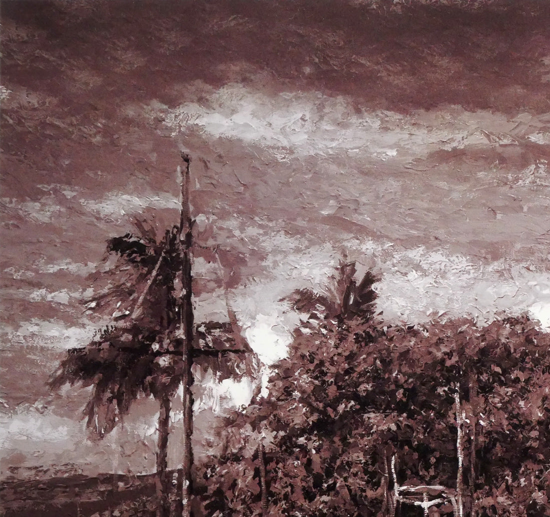 クリスチャン ラッセン(Christian Lassen)「ラハイナハーバーショア(クアドラドーン)S」ミクスドメディア版画 拡大画像1