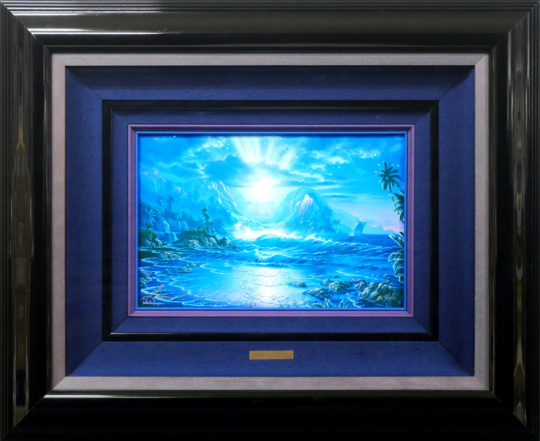 クリスチャン ラッセン(Christian Lassen)「セレニティ(ハワイ販売品)」キャンバスにミクスドメディア版画・手彩色